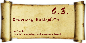 Oravszky Bottyán névjegykártya